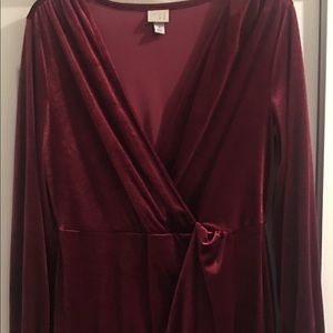 A New Day Burgundy Velvet Dress